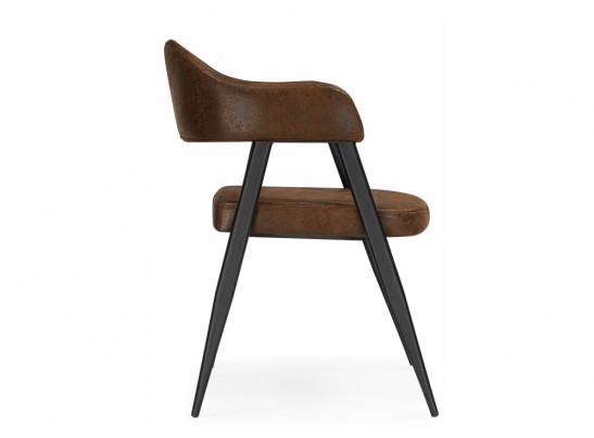Стул на металлокаркасе Twin brown / black
