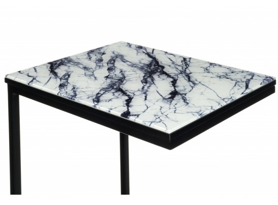 Журнальный столик Геркулес 30х34х62 белый мрамор в Набережных Челнах