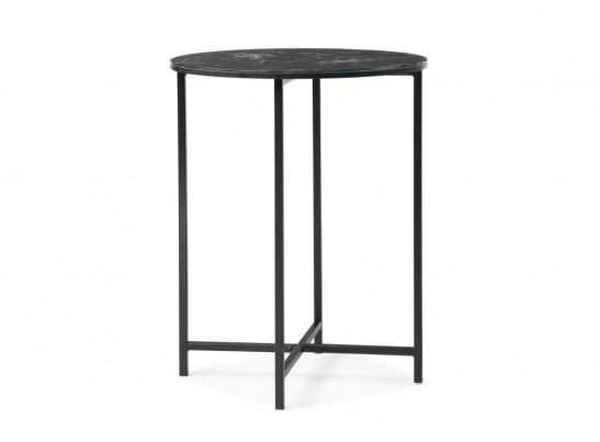 Журнальный столик Манеттия стекло мрамор черный / черный в Набережных Челнах