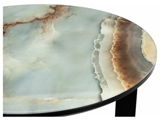 Журнальный столик Роб D-450 45х50 мрамор голубой в Набережных Челнах