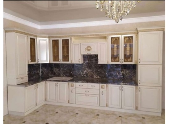 Кухня Лиза 8 (4,2х1,5 м) крем