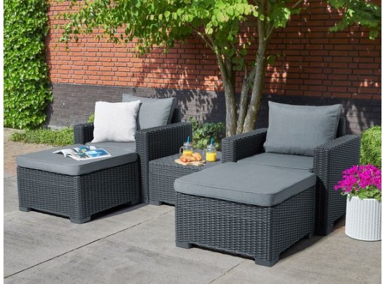 Комплект мебели Moorea table + chair + stool with cushion