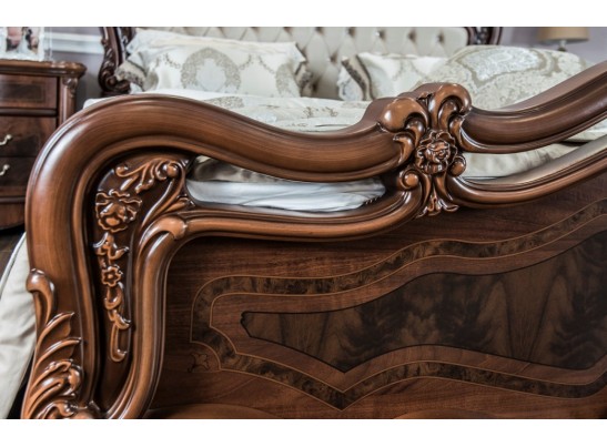 Кровать двуспальная Илона орех караваджо