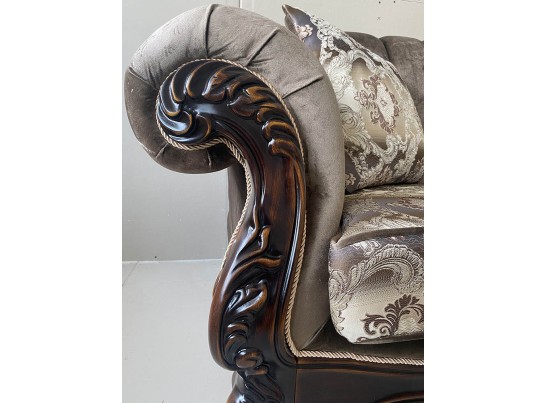 Угловой диван Лорена орех матовый БП (ткань: Турин)