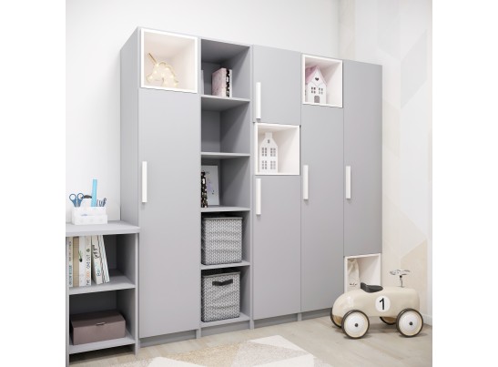 Шкаф 1 Legs Grey