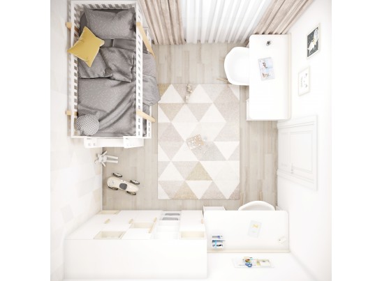 Шкаф 3 Legs White