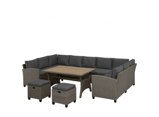 Комплект плетеной мебели AFM-370A Dark Grey в Набережных Челнах