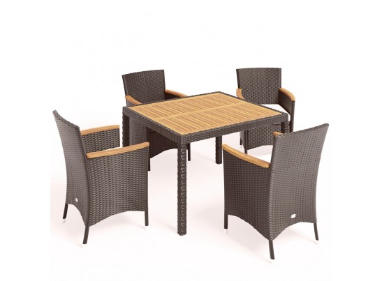 Комплект плетеной мебели AFM-440B 90x90 Brown (4+1) в Набережных Челнах