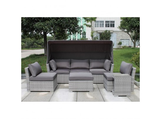 Диван-трансформер из искусственного ротанга AFM-320G Grey Диван-трансформер из искусственного ротанга AFM-320G Grey