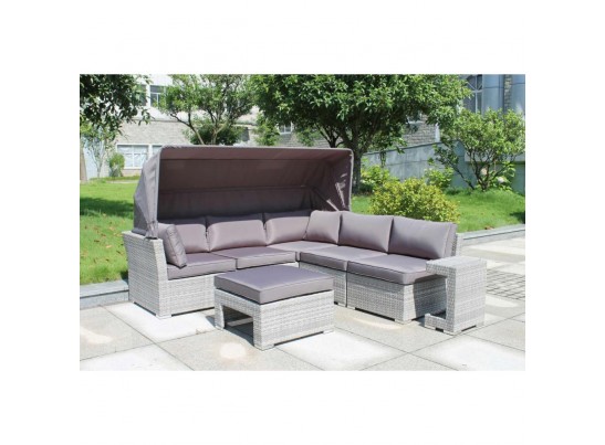 Диван-трансформер из искусственного ротанга AFM-320G Grey Диван-трансформер из искусственного ротанга AFM-320G Grey