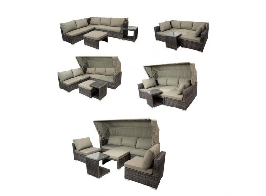 Диван-трансформер из искусственного ротанга AFM-320G Grey Диван-трансформер из искусственного ротанга AFM-320G Grey