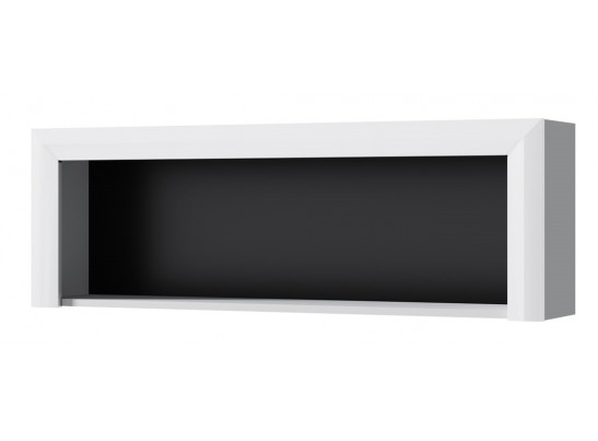 Полка Навесная L WHITEBLACK,белый/белый глянец/черный