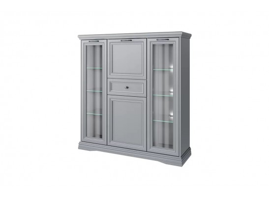 Тумба Валенсия 2V2D1S серый