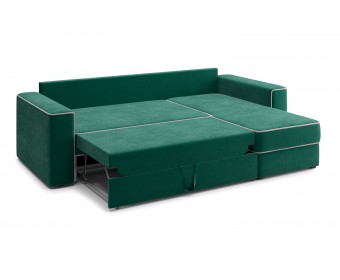 Угловой диван-кровать Астон,  Изумрудный