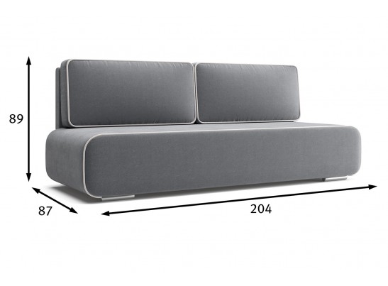 Диван прямой Уно, Светло-серый Диван прямой Уно, Светло-серый