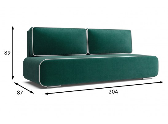 Диван прямой Уно, Изумрудный Диван прямой Уно, Изумрудный