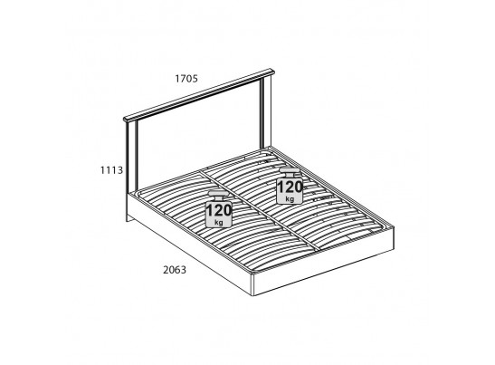 Кровать 160 с подъемником TOSCANA NEW