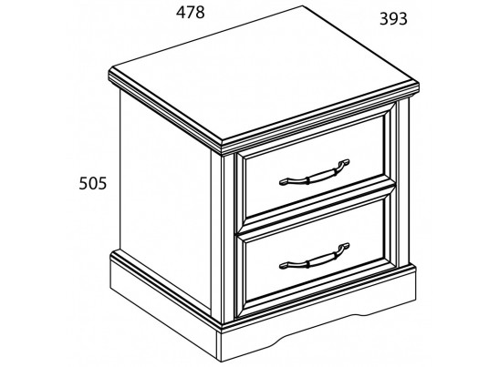 Тумба прикроватная 2S TOSCANA NEW