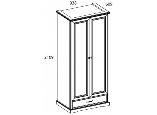 Шкаф 2DG1S TOSCANA NEW в Набережных Челнах