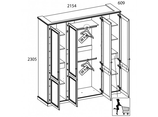 Шкаф 4DG TOSCANA NEW