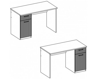 VINATI, Стол письменный 1D1S. Цвет ПЕРСИДСКИЙ ЖЕМЧУГ/ АМАРОК