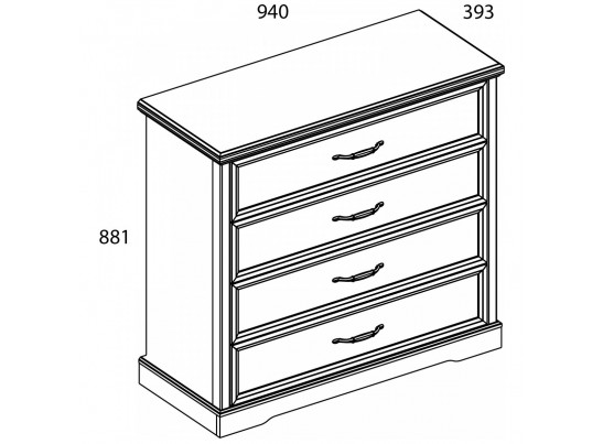 Спальный гарнитур TOSCANA NEW (кр.160, с 4х дверным шкафом)