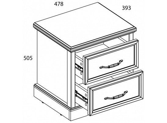 Спальный гарнитур TOSCANA NEW (кр.160, шк. 2дв, 2 тумбы, комод)