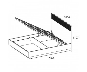 VINATI, Кровать 180 с подъемником. Цвет ПЕРСИДСКИЙ ЖЕМЧУГ/ АМАРОК