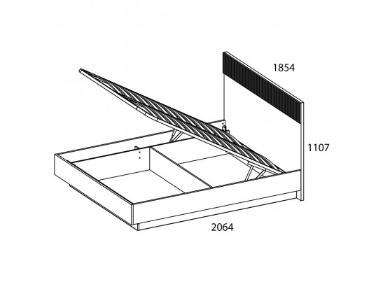 VINATI, Кровать 180 с подъемником. Цвет ПЕРСИДСКИЙ ЖЕМЧУГ/ АМАРОК