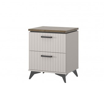 VINATI, Тумба прикроватная 2S. Цвет ПЕРСИДСКИЙ ЖЕМЧУГ/ АМАРОК