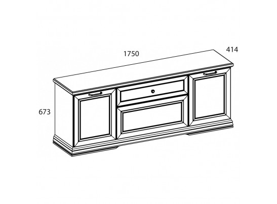 SEVILLA, Тумба RTV 3D1S. Цвет БЕЛЫЙ