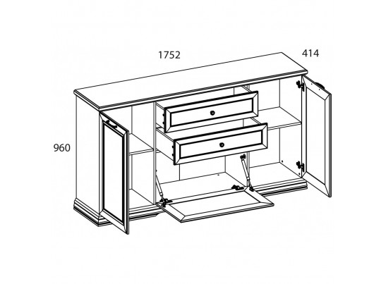 SEVILLA, Тумба 3D2S-1. Цвет БЕЛЫЙ