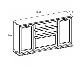 SEVILLA, Тумба 3D2S-1. Цвет БЕЛЫЙ