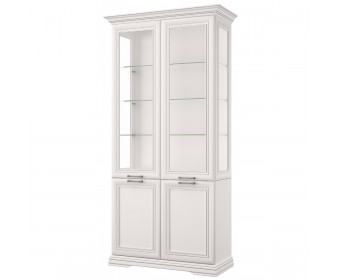 SEVILLA, Шкаф с витриной 2V2D. Цвет БЕЛЫЙ