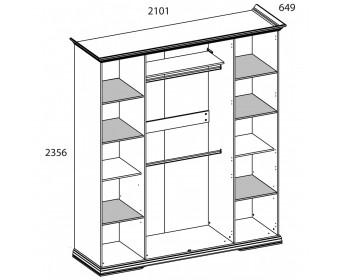 SEVILLA, Корпус шкафа 4DG. Цвет БЕЛЫЙ
