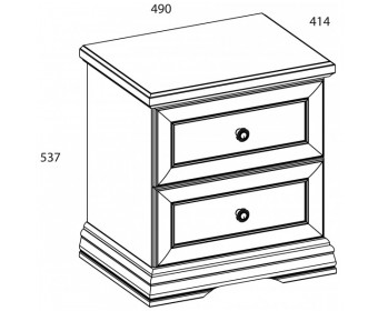 SEVILLA, Тумба прикроватная 2S. Цвет БЕЛЫЙ