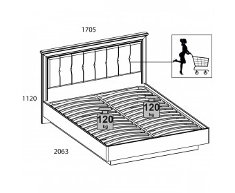 SEVILLA, Кровать 160 с подъемником. Цвет БЕЛЫЙ