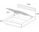 TAURUS, Кровать 140В с подъемником. Цвет БЕЛЫЙ / ДУБ ВОТАН