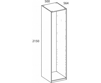 TETRA Корпус шкафа 50/215/56. Цвет ПЕРСИДСКИЙ ЖЕМЧУГ
