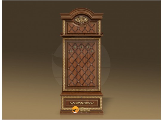 Прихожая Б11.2-1 (декор "ПАВЛИН") Орех/патина золото в Набережных Челнах