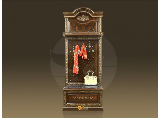 Прихожая Б11.2-1 (декор "ПАВЛИН") Орех/патина золото в Набережных Челнах