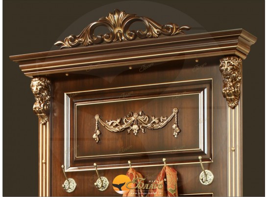 Прихожая Б11.2-6 (Декор "Овал") Орех/патина золото в Набережных Челнах
