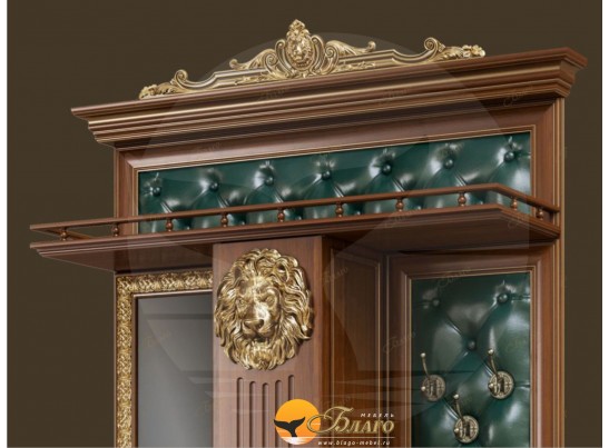 Прихожая Б11.4-3 Орех/патина золото/изумруд в Набережных Челнах