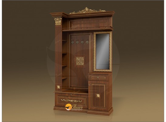 Прихожая Б11.4-13 в багете Орех/патина золото в Набережных Челнах