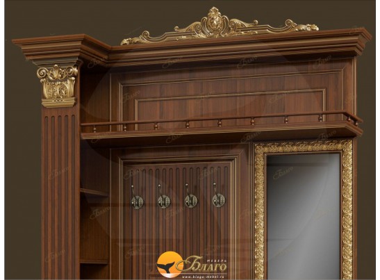 Прихожая Б11.4-13 в багете Орех/патина золото в Набережных Челнах