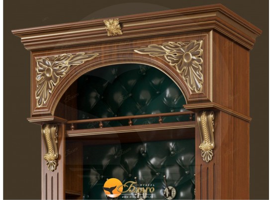 Прихожая Б11.5-1 (каретная стяжка) Орех/патина золото в Набережных Челнах