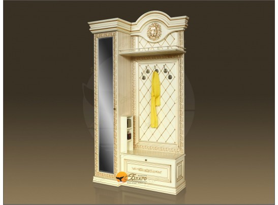 Прихожая Б11.5-5 (декор ЛЕВ) Карамель/патина золото в Набережных Челнах