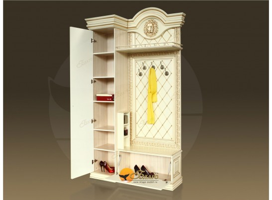 Прихожая Б11.5-5 (декор ЛЕВ) Карамель/патина золото в Набережных Челнах