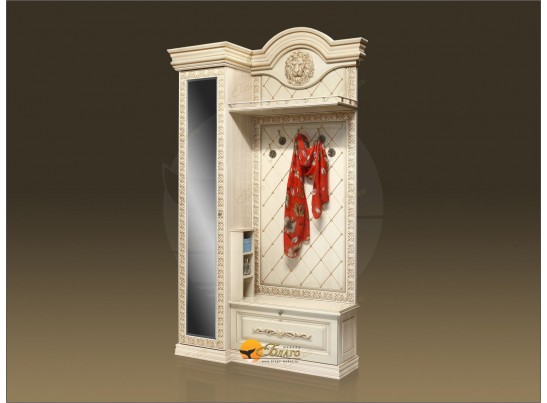 Прихожая Б11.5-5 (декор ЛЕВ) Карамель/патина золото в Набережных Челнах