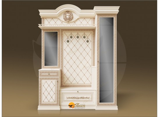 Прихожая Б11.5-9 (декор "ЛЕВ") Карамель/патина золото в Набережных Челнах